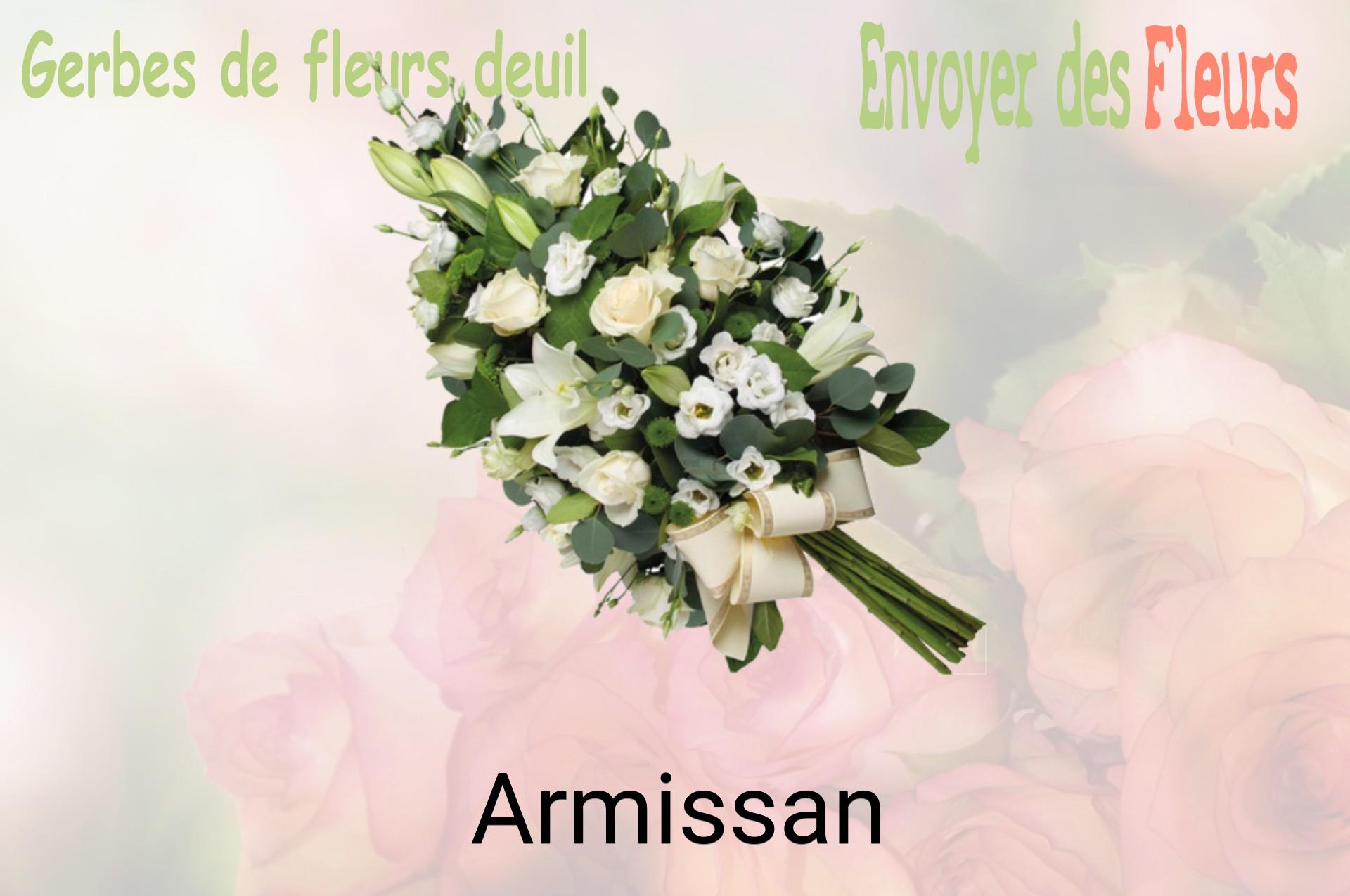 Gerbe de fleurs de deuil livrée à Armissan